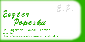 eszter popesku business card